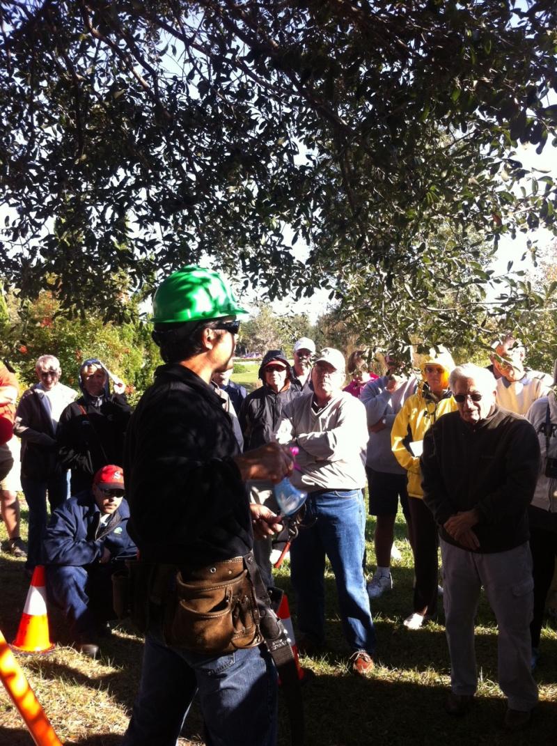 Kanani Morris Teaching an Oak Pruning Class.